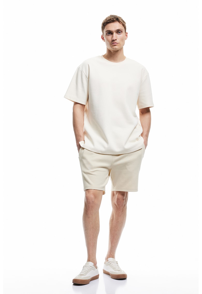 Pantaloni scurti cu buzunare laterale - Bej deschis