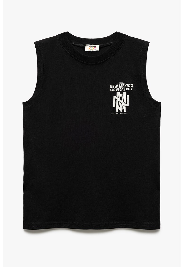 Top cu imprimeu text