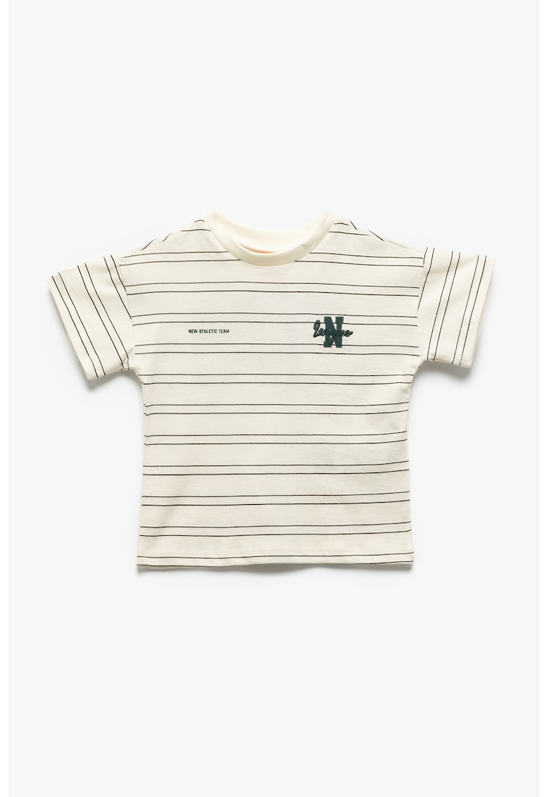 Tricou din bumbac cu model in dungi