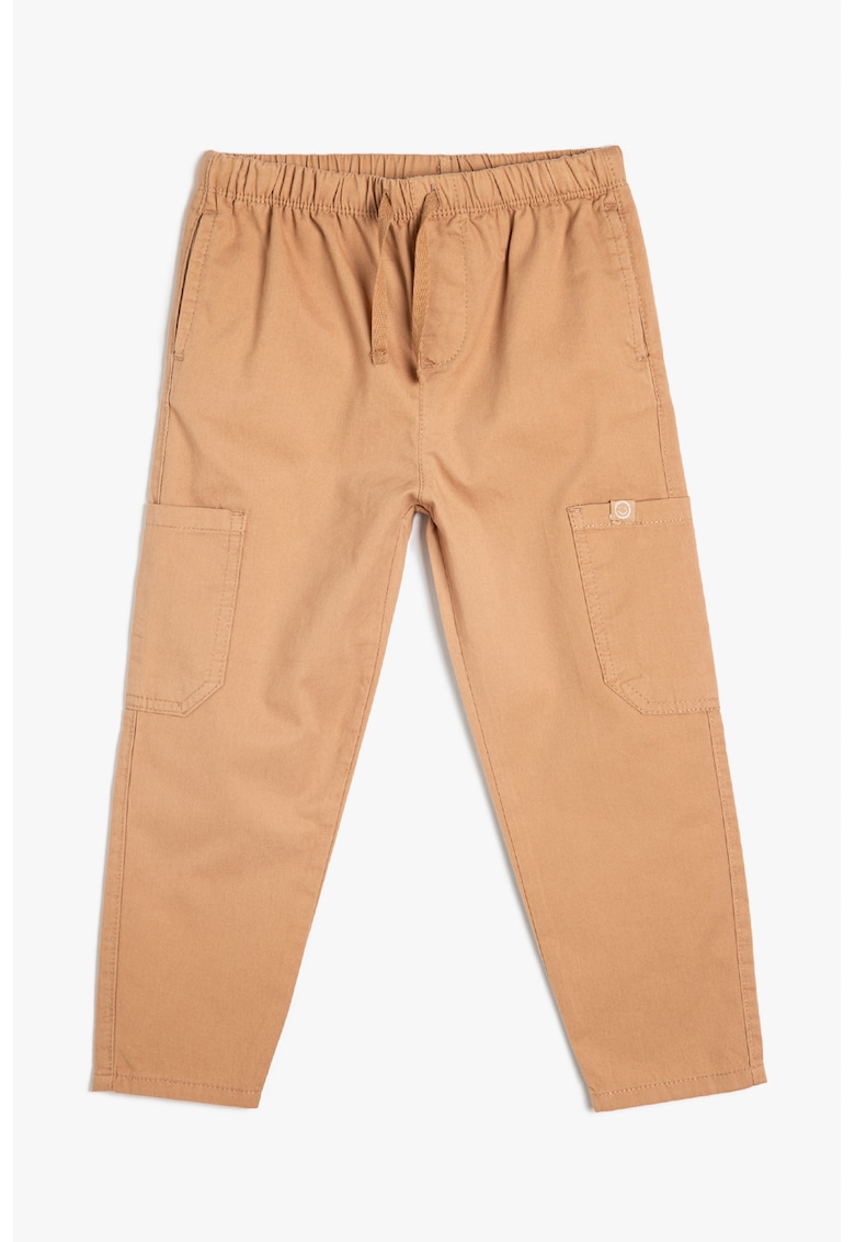 Pantaloni de bumbac cu snur in talie