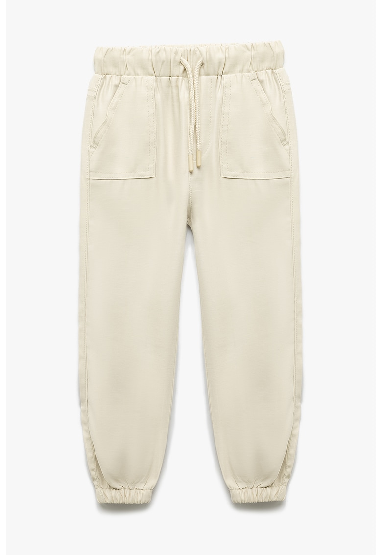 Pantaloni conici cu talie elastica si mansete