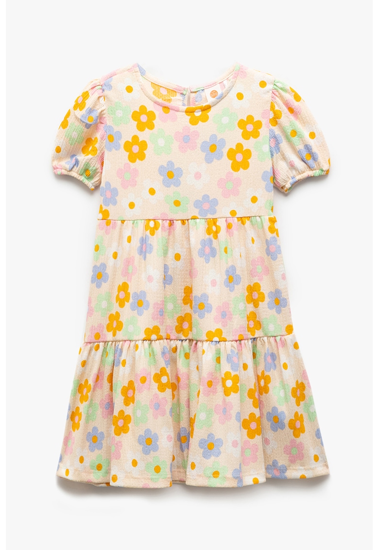 Rochie stratificata cu model floral Rochie stratificata cu model floral