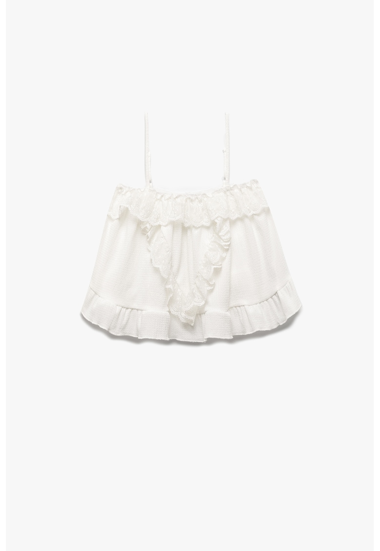Top cu garnituri de dantela