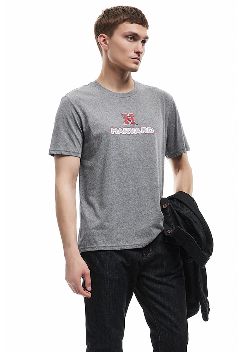 Tricou din amestec de bumbac cu imprimeu text