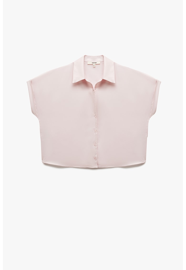 Camasa crop de satin