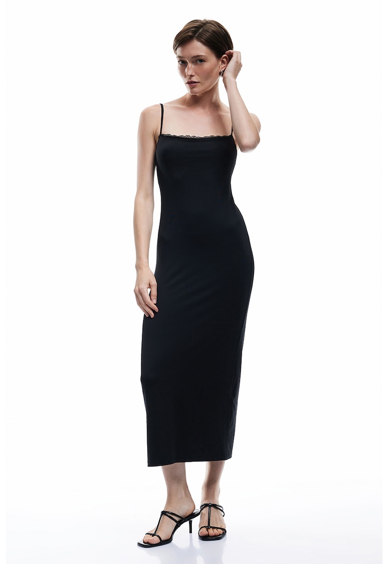 Rochie maxi cu bretele ajustabile