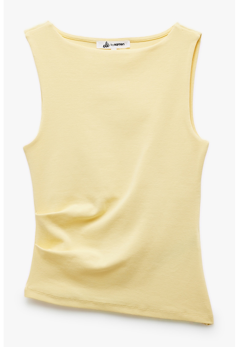 Tricou asimetric cu model uni