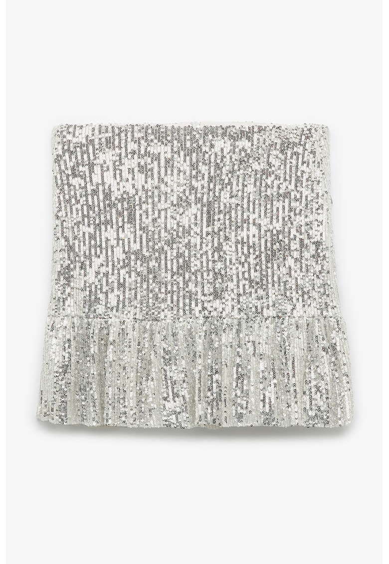 Fusta cu talie inalta si paiete