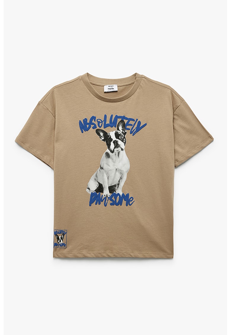 Tricou cu imprimeu grafic si text