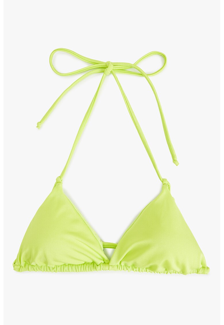 Sutien de baie cu cupe triunghiulare - Verde fistic