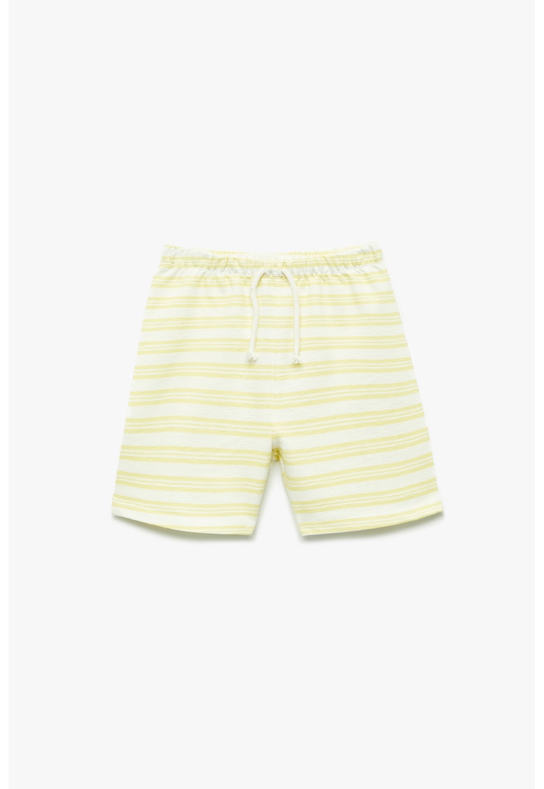 Pantaloni scurti in dungi cu talie elastica