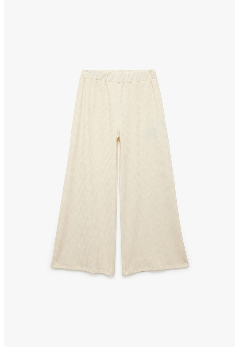 Pantaloni ampli cu talie elastica