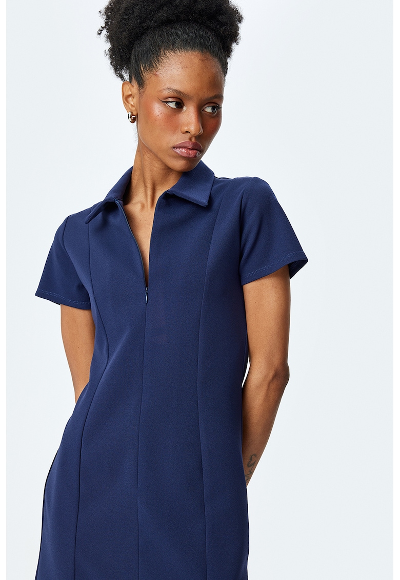 Rochie polo cu fenta cu fermoar