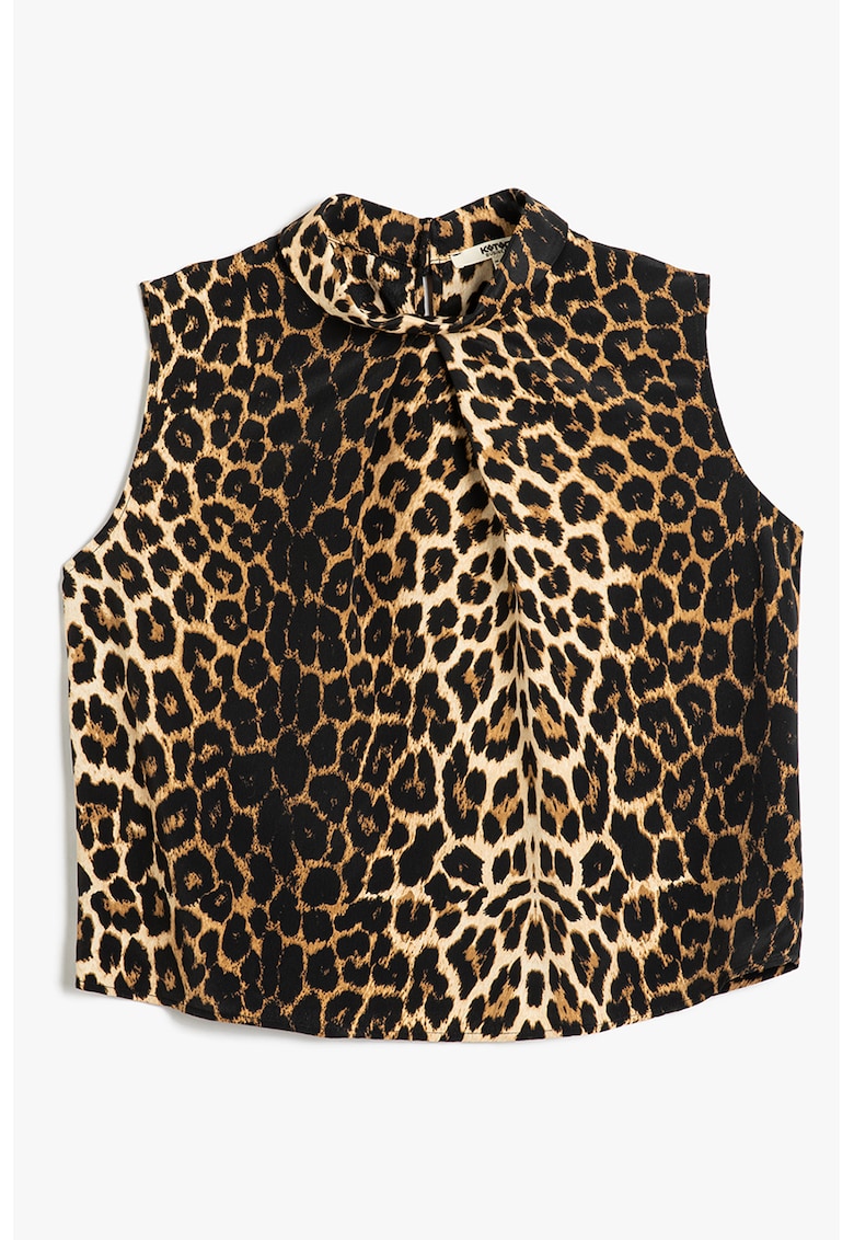 Top crop cu animal print