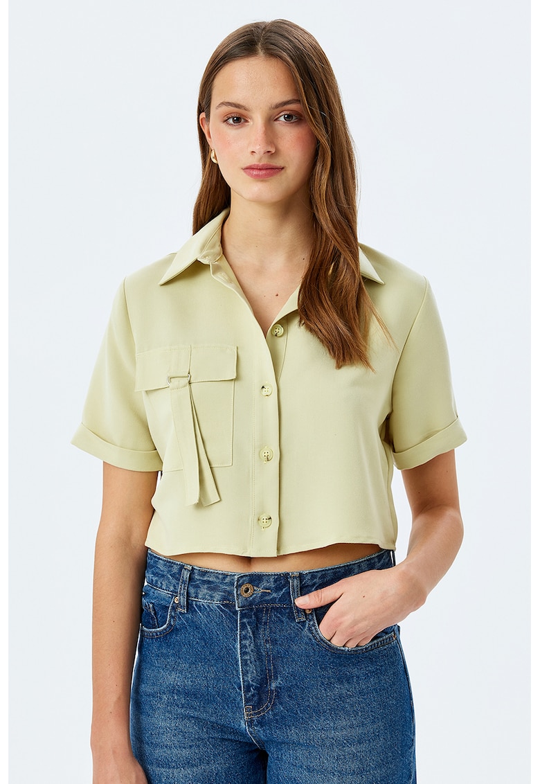 Camasa cu buzunar pe piept - Verde fistic