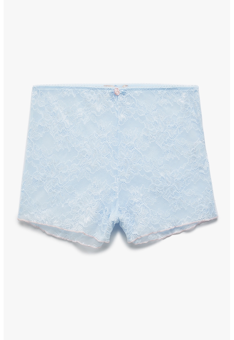 Pantaloni scurti de pijama din dantela cu model floral