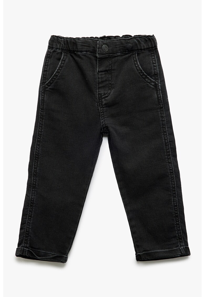 Blugi cu model uni si buzunare - Negru stins