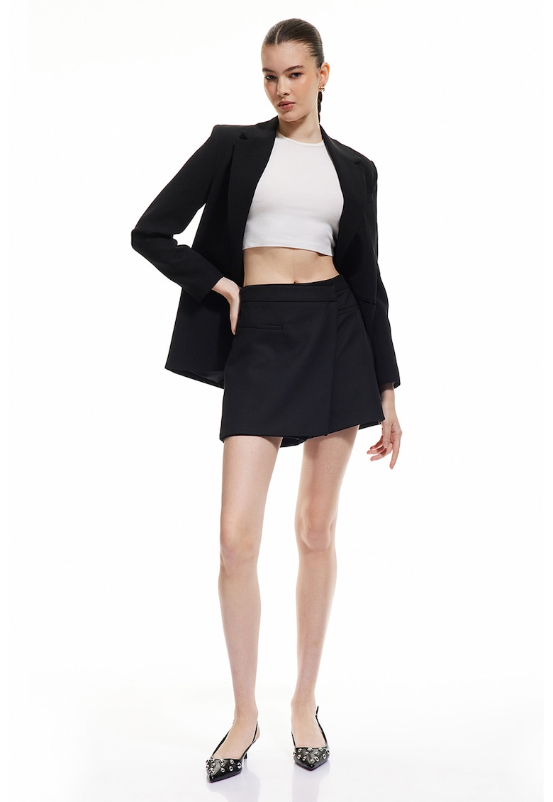 Fusta-pantalon cu talie inalta