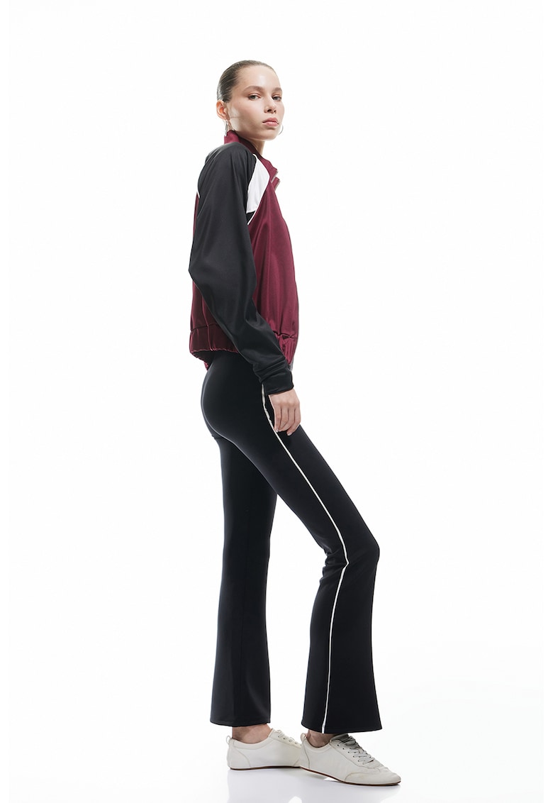 Pantaloni slim fit cu talie medie - Negru