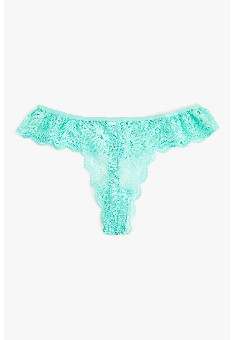 Chiloti tanga cu model floral