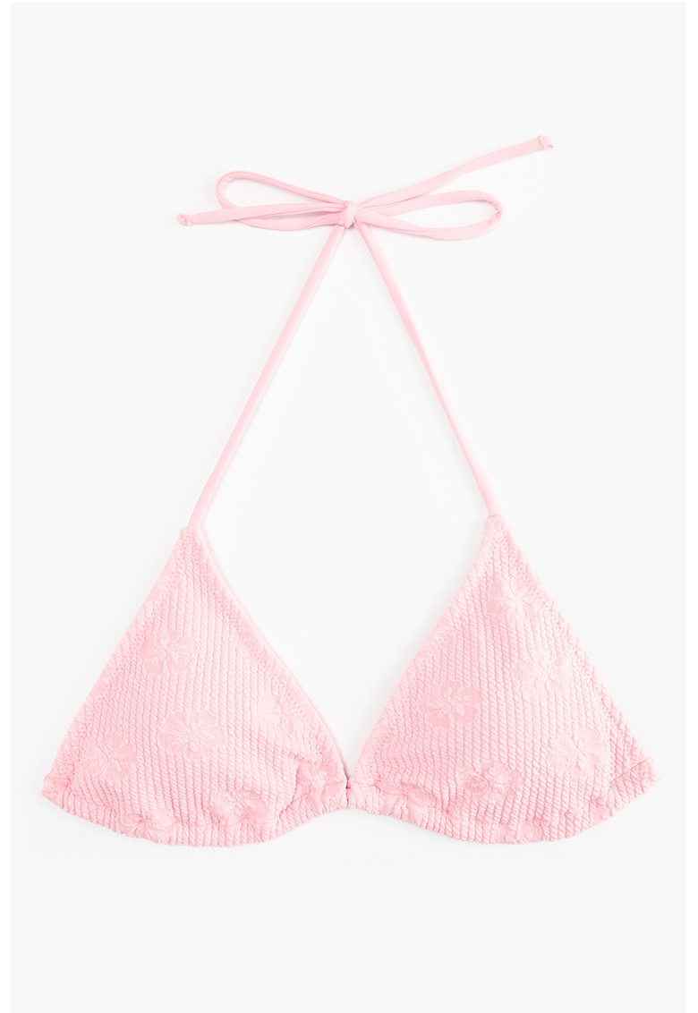 Sutien halter de baie cu cupe triunghiulare