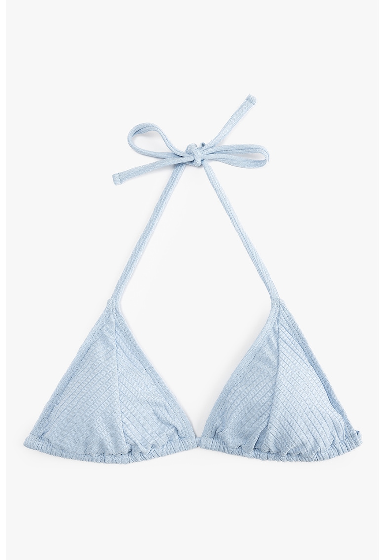 Sutien halter de baie cu cupe triunghiulare