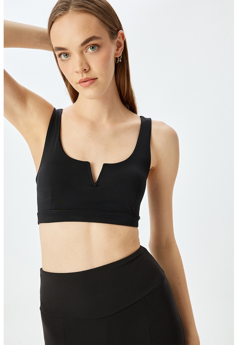 Bustiera uni cu decolteu in V