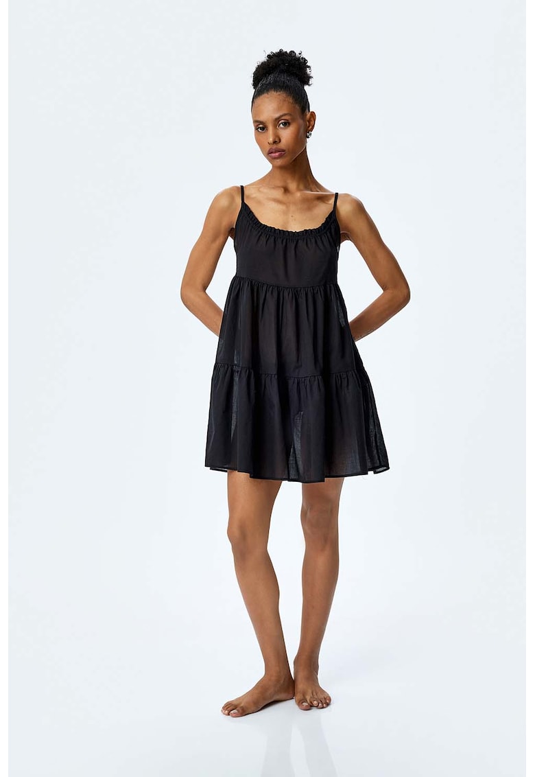 Rochie scurta evazata cu bretele ajustabile