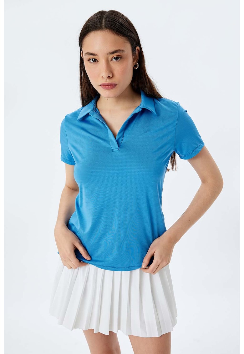 Tricou polo slim fit - Albastru