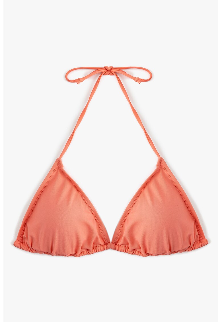 Sutien de baie cu cupe triunghiulare - Roz somon