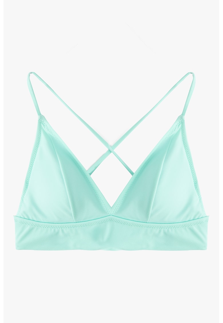 Sutien de baie cu cupe triunghiulare - Verde menta