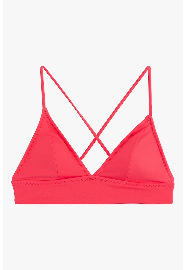 Sutien de baie cu cupe triunghiulare si model uni