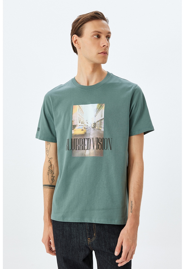 Tricou cu imprimeu pe partea din fata