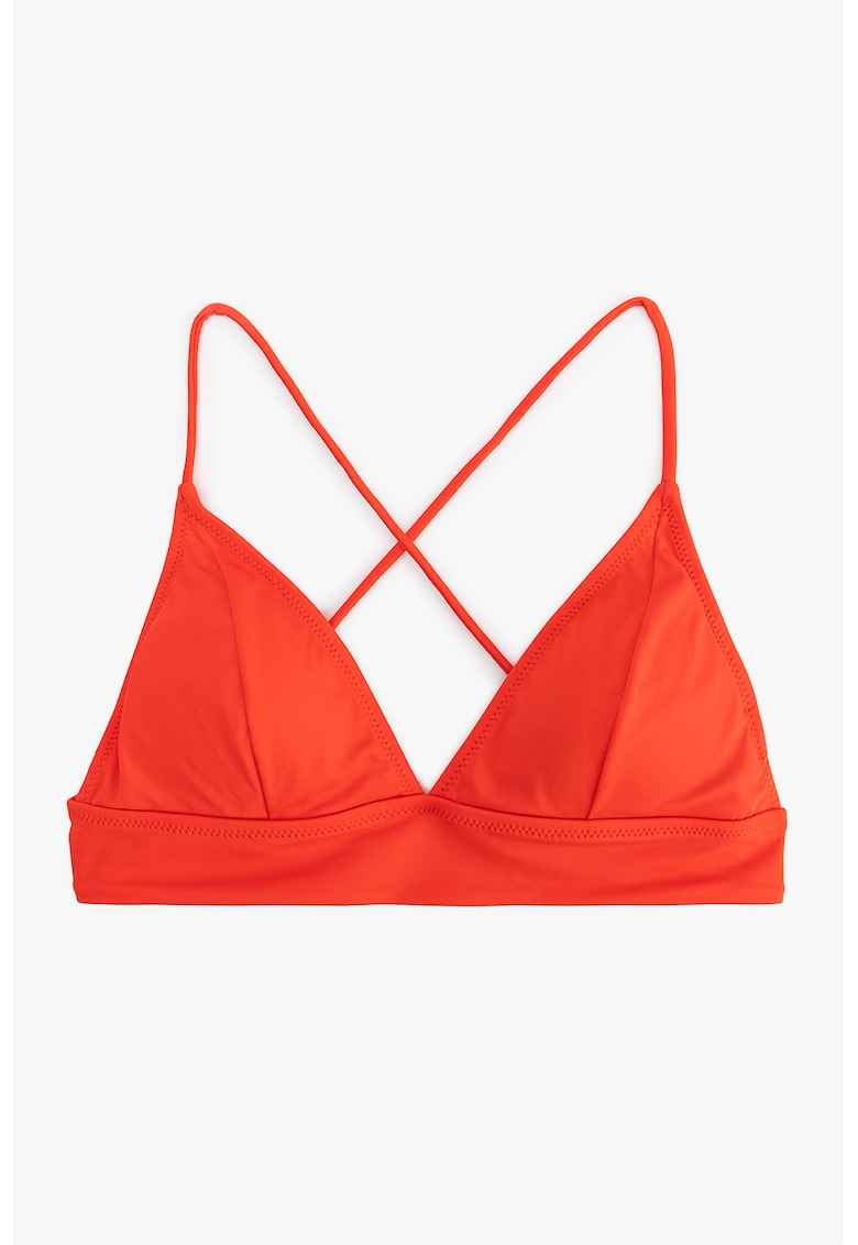 Sutien de baie cu cupe triunghiulare - Rosu