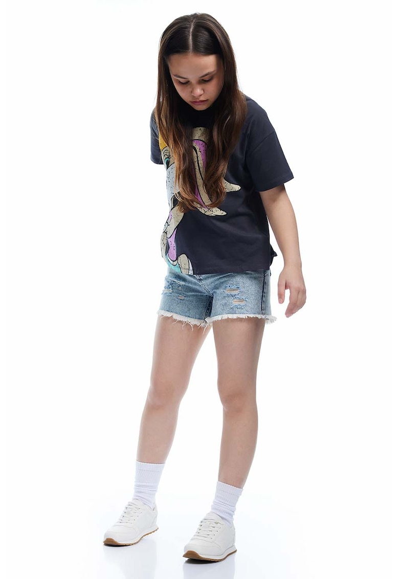 Blugi scurti cu terminatie nefinisata