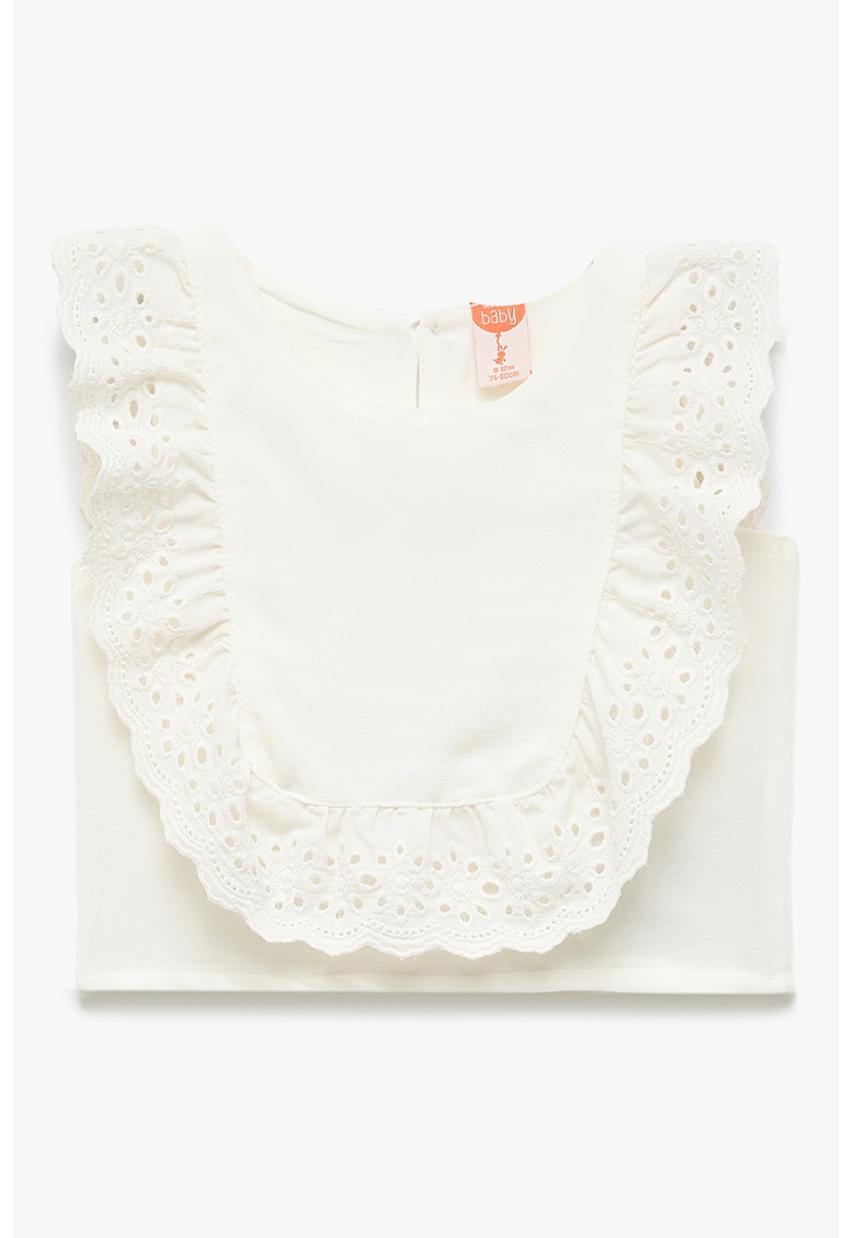 Bluza cu guler brodat - fara maneci