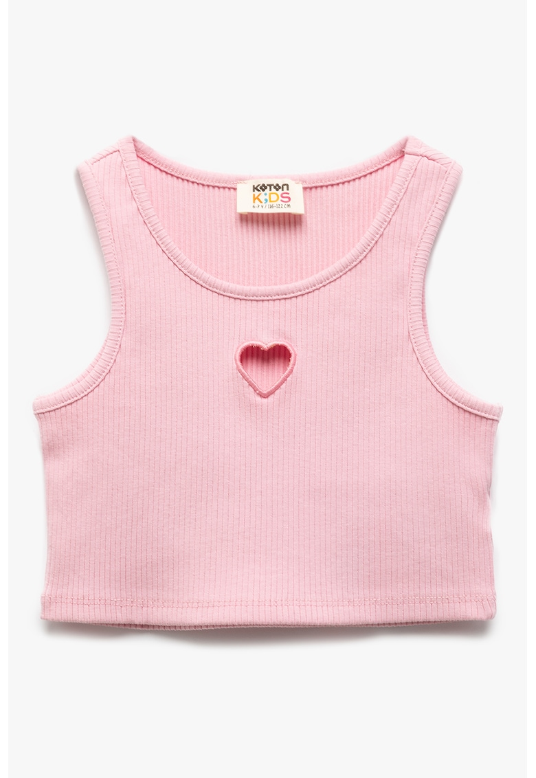 Top striat cu decupaj pe partea din fata