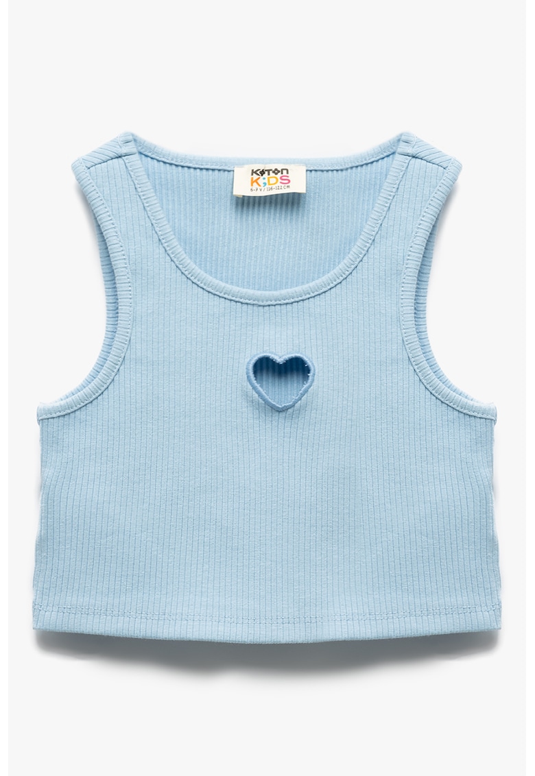 Top striat cu decupaj pe partea din fata