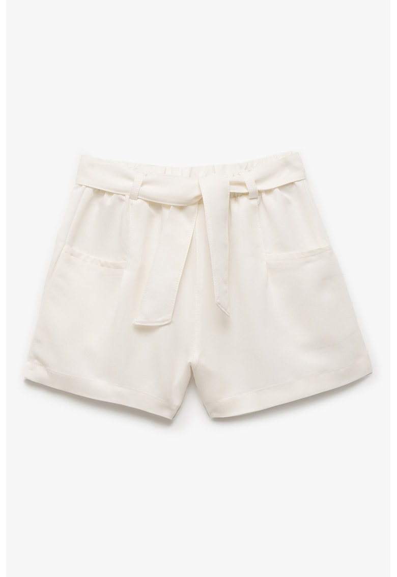 Pantaloni scurti din amestec de modal cu cordon in talie