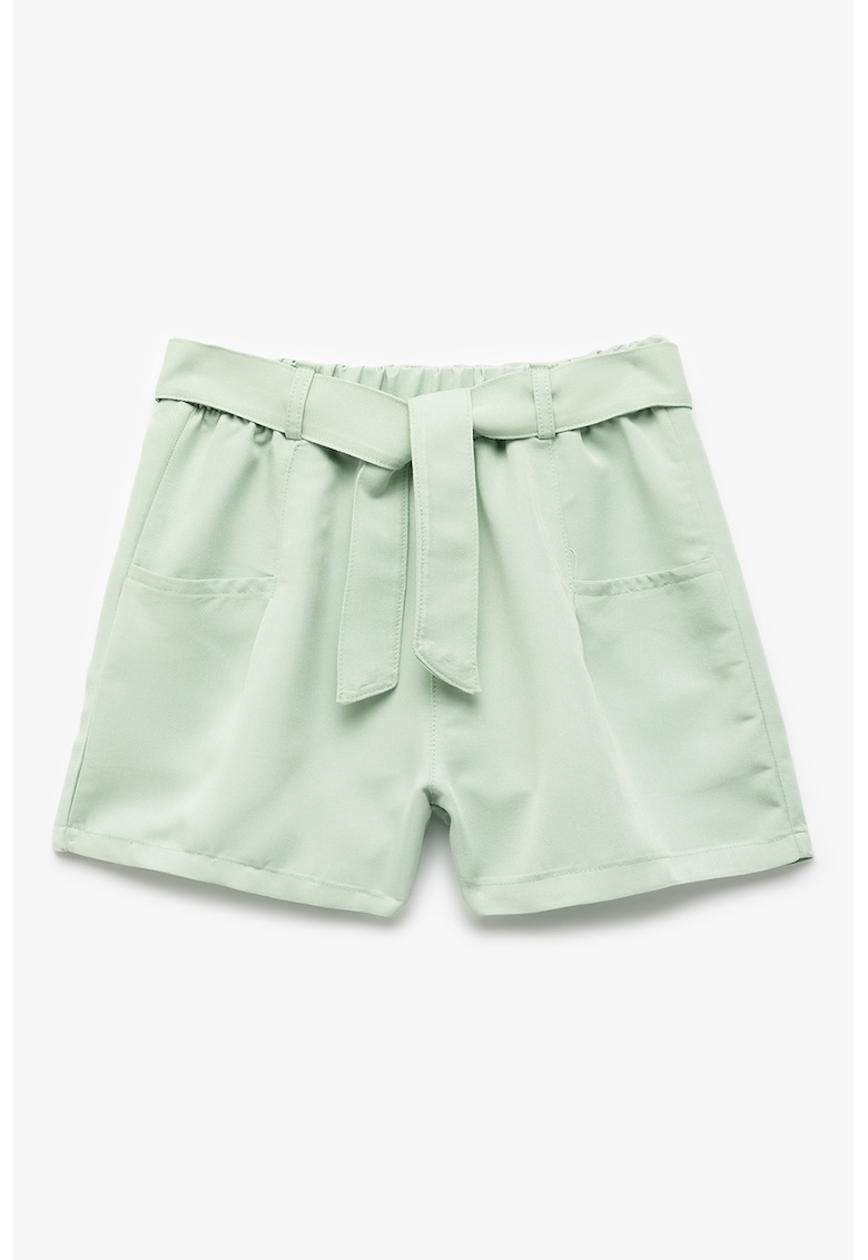 Pantaloni scurti din amestec de modal cu cordon in talie