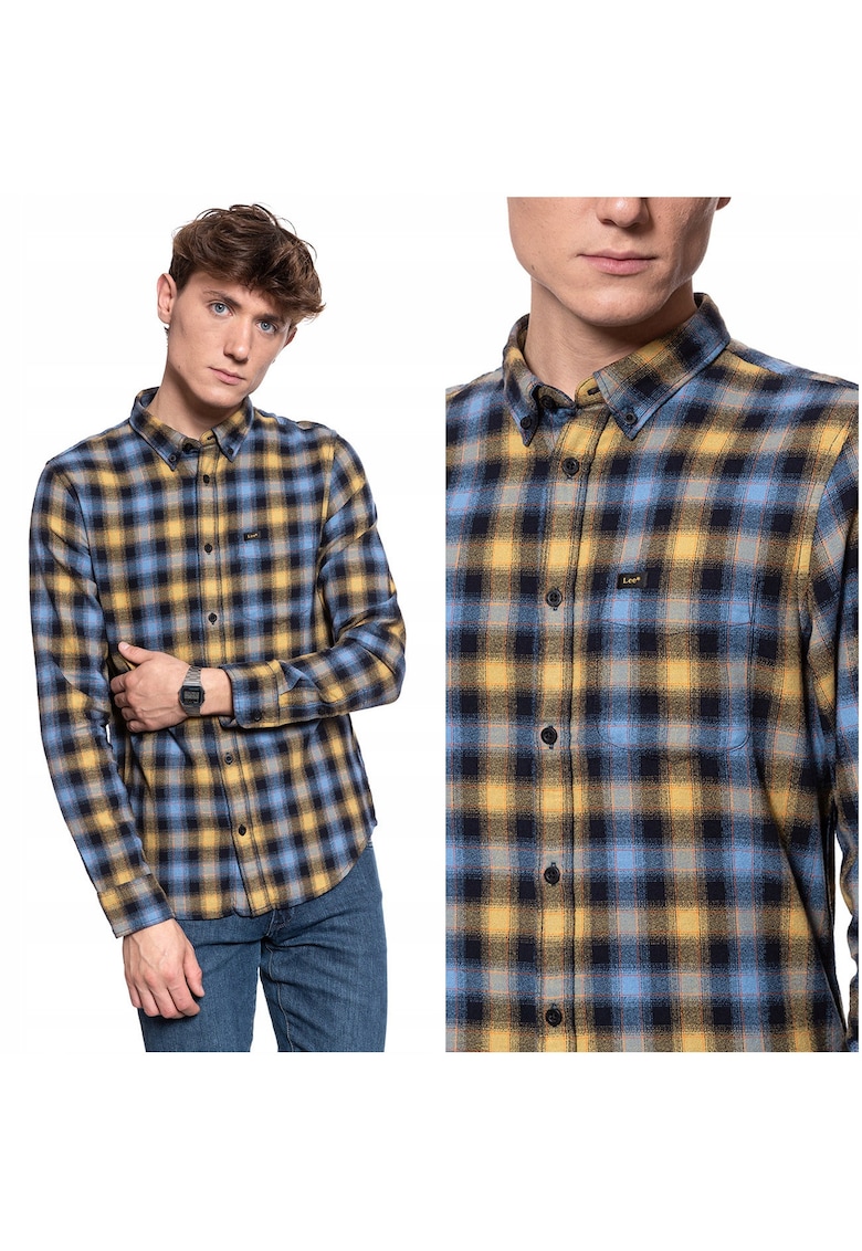 Camasa Barbati - Button Down - Croiala Regulara - 100% Bumbac - 1 Buzunar - Inchidere: Nasturi - Multicolor - 1 Bucata