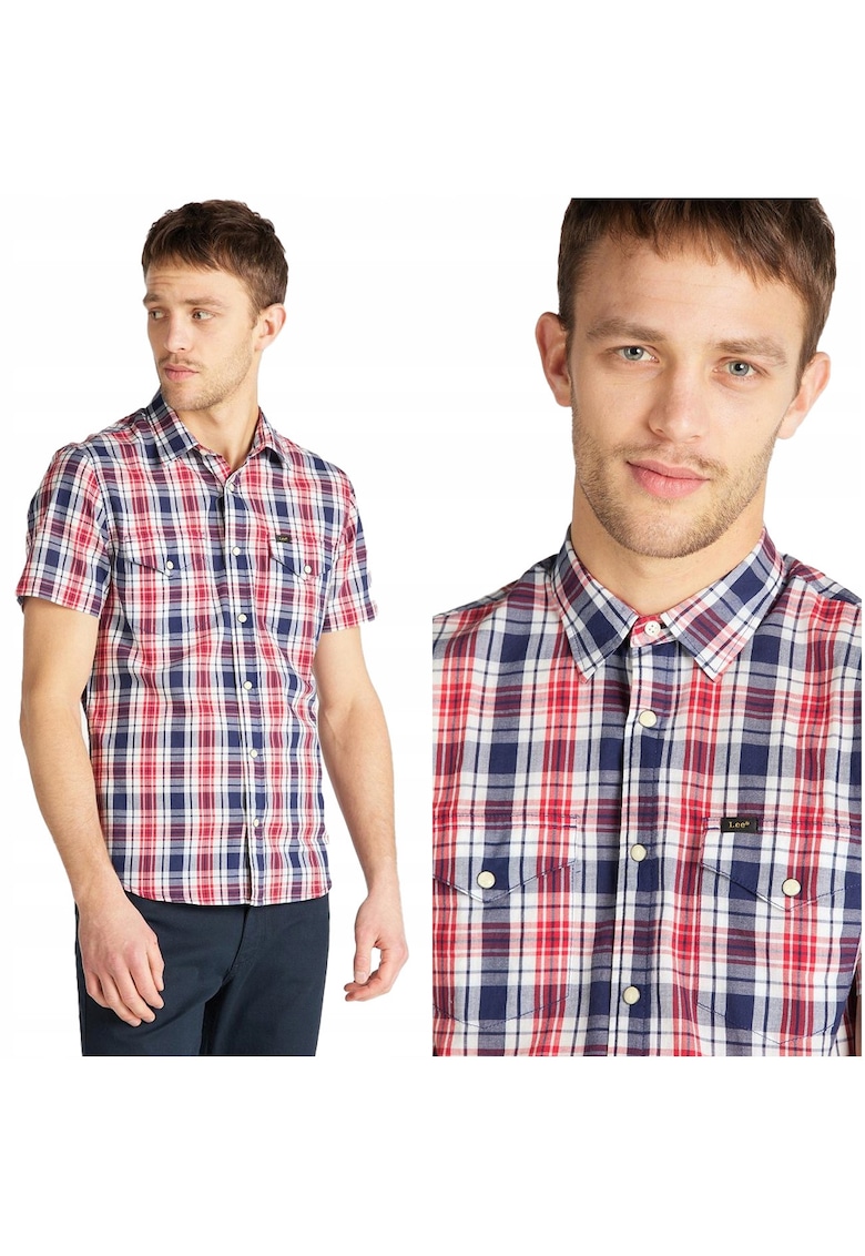 Camasa Barbati - Camasa Western Cu Maneca Scurta - Croi: Slim Fit - Inchidere: Capse - Compozitie Material: 100% Bumbac - Numar De Buzunare: 2 - Alb