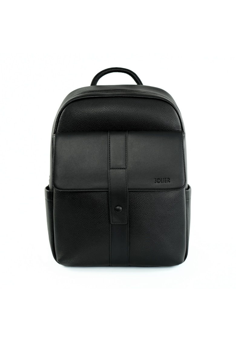 Rucsac elegant unisex din piele pentru laptop 13"" FV04 Rimelle negru Rucsac elegant unisex din piele pentru laptop 13"" FV04 Rimelle negru