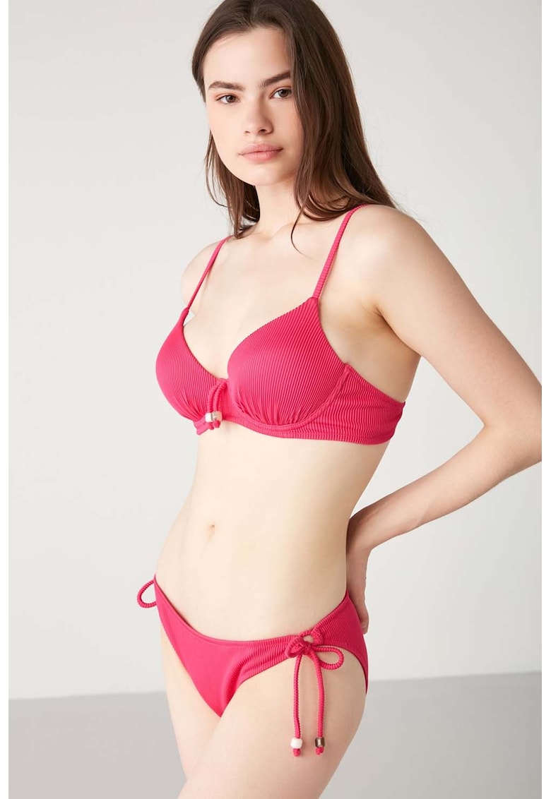 Costum de baie din doua piese cu model striat Lurusa
