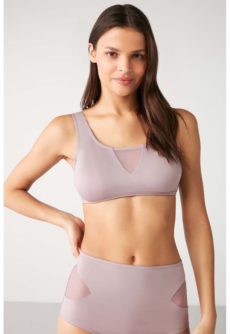 Costum de baie cu segmente semitransparente