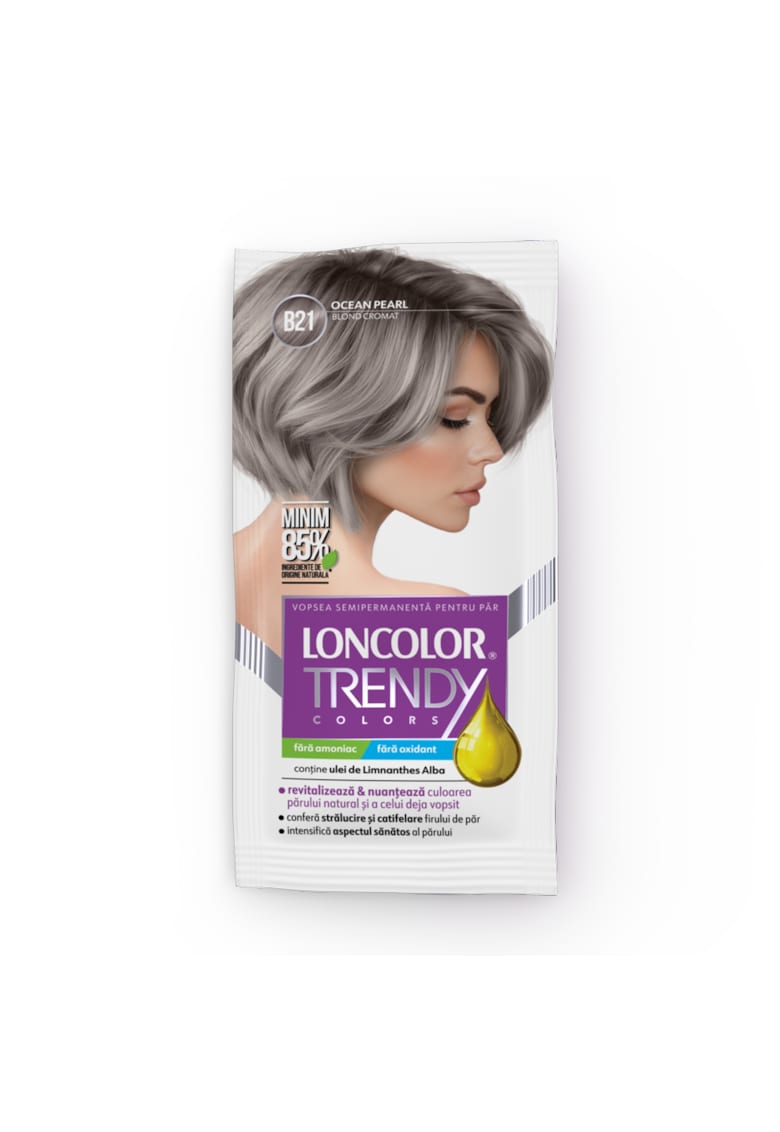 Vopsea de par semi-permanenta fara amoniac B21 blond cromat - 50ml