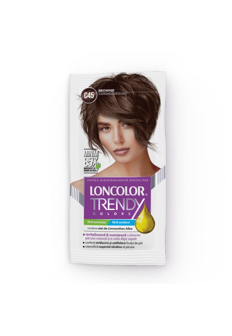 Vopsea de par semi-permanenta fara amoniac C45 castaniu ciocolatiu - 50ml