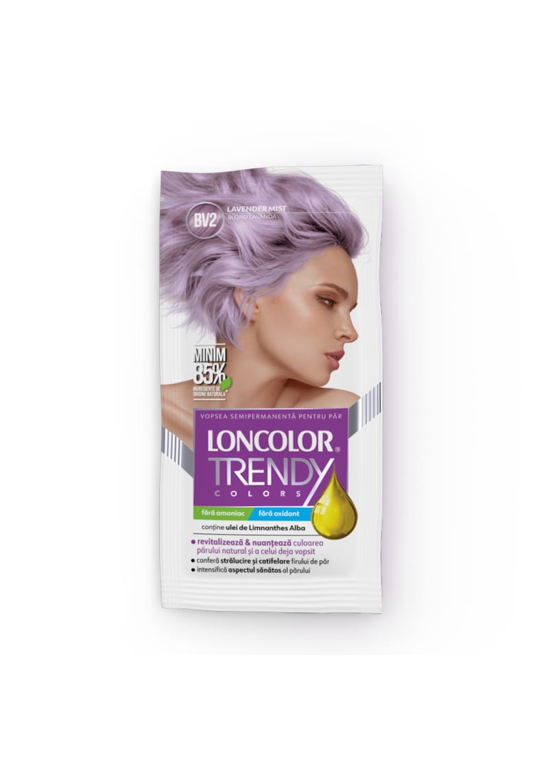 Vopsea de par semi-permanenta fara amoniac BV2 blond lavanda - 50ml