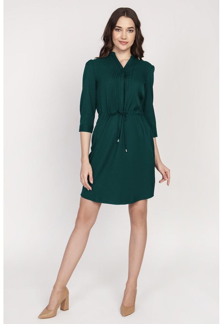 Rochie cu nasturi si snur in talie