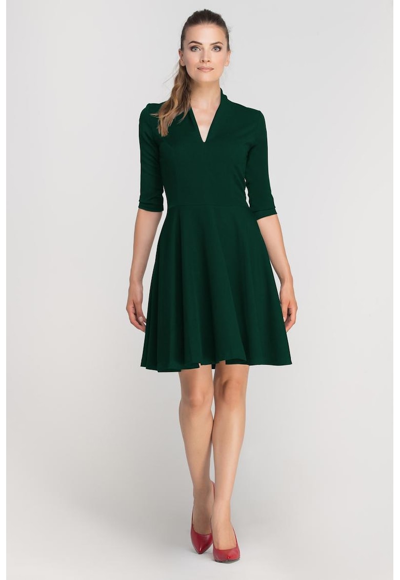 Rochie cu maneci 3/4 si croiala in A Rochie cu maneci 3/4 si croiala in A